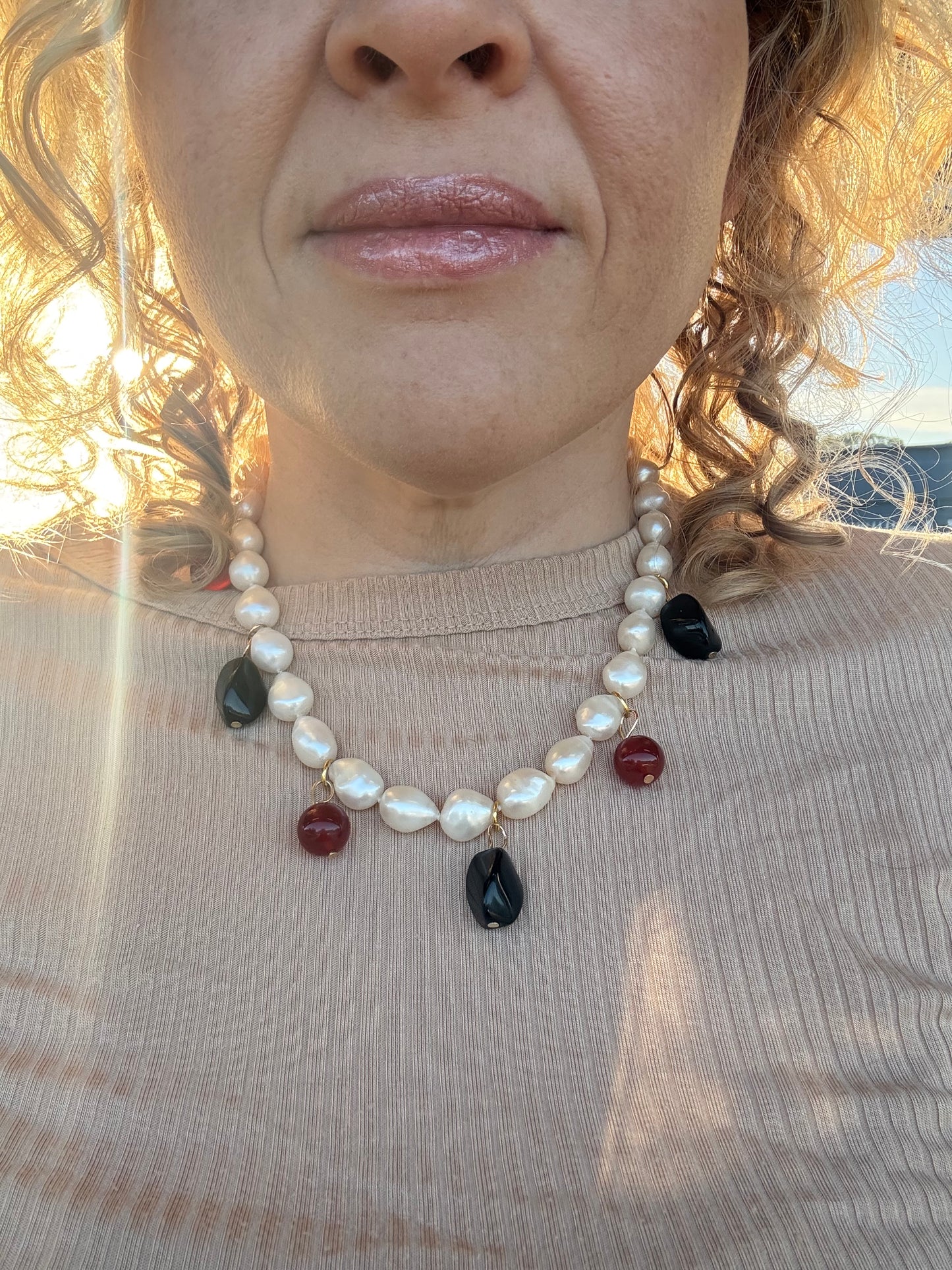 Pearl & Carnelian