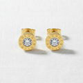 Eternal Connection Roman Numeral Earrings on white linen